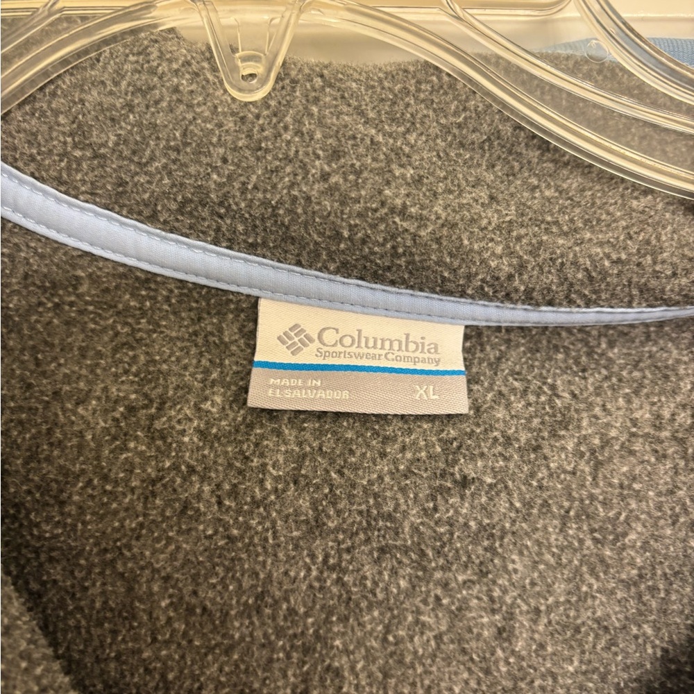 Columbia Women's Gray and Light Blue Zip Up Jacket - Picture 3 of 5